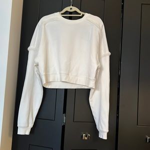 Oversized and cropped alo sweatshirt